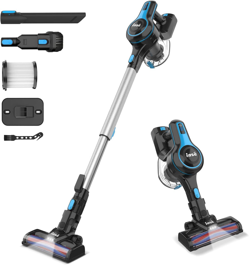 6-in-1 Rechargeable Stick Vacuum with 2200 mAh Battery, Blue M55093