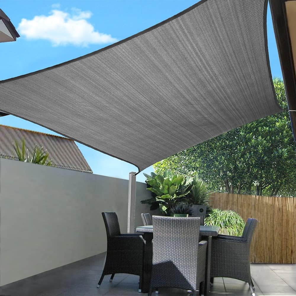 Sand Rectangle Sun Shade Sail 10'X13' UV Block Sunshade Awning W27781