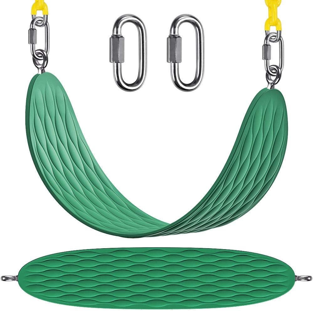 Green Heavy Duty Swing Seats with 66'' Chain, 27.2'' Seat Width, 600LB Capacity, Pack of 2 R683