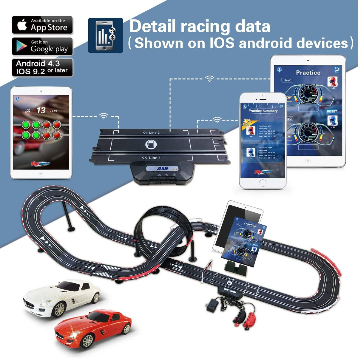 Slot Car Set 1:43 Scale K68334