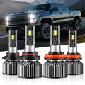 9005/HB3 H8/H9/H11 LED Headlight Bulbs Kit 4PCS 6000K White Y364672