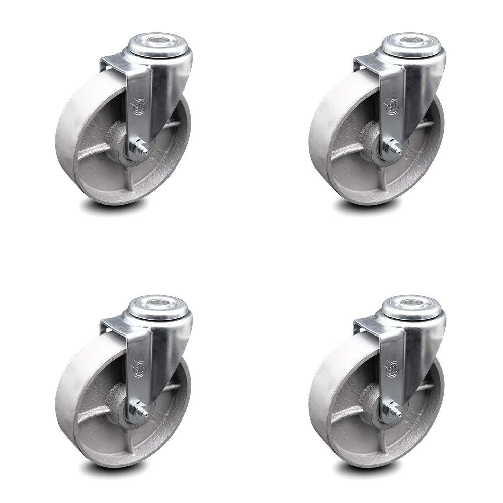 Semi Steel Swivel Caster with Total Locking Brake, 300 lbs Capacity, Pack of 2 K845