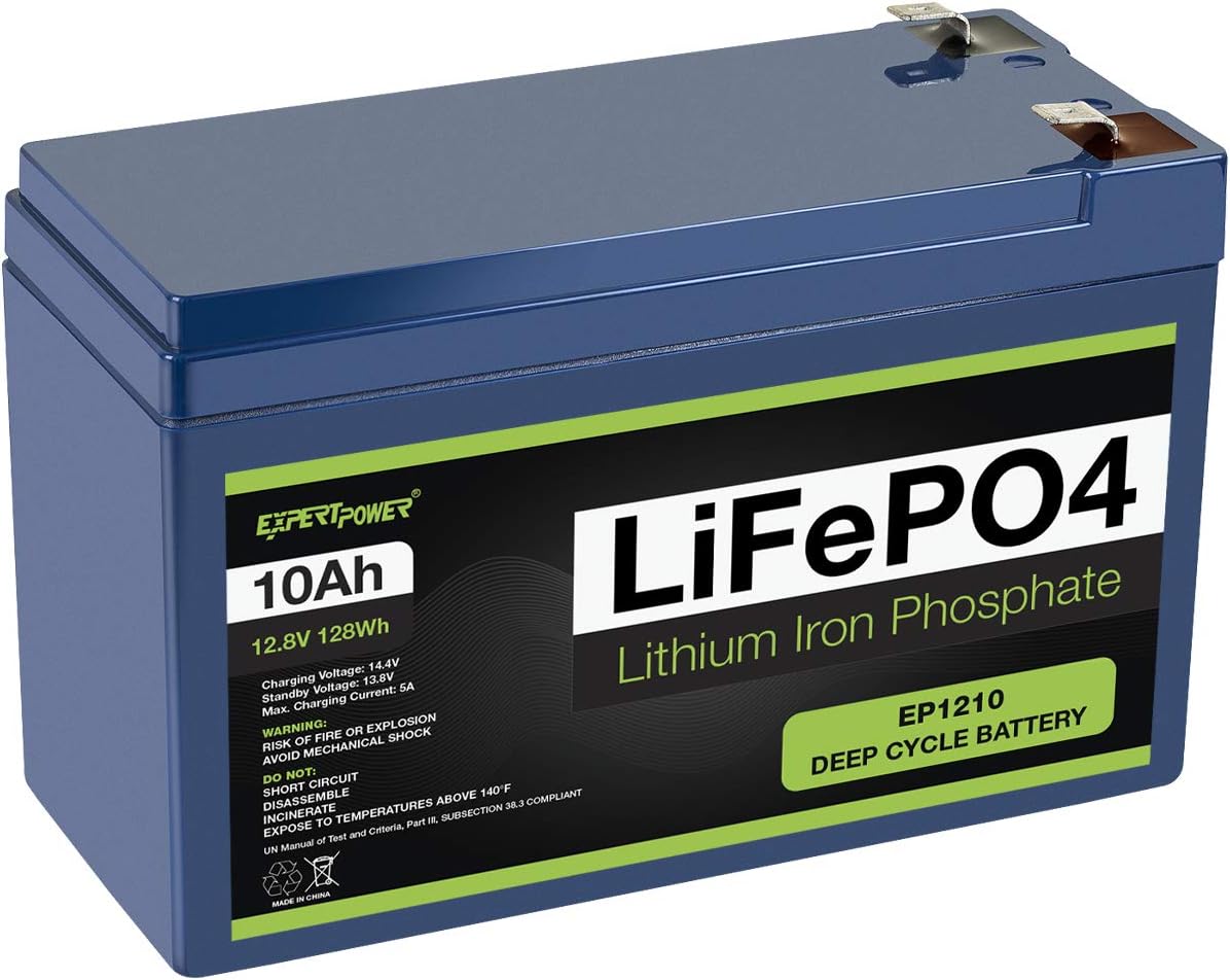 12V 100Ah Lithium LiFePO4 Deep Cycle Rechargeable Battery with Built-in BMS M757352