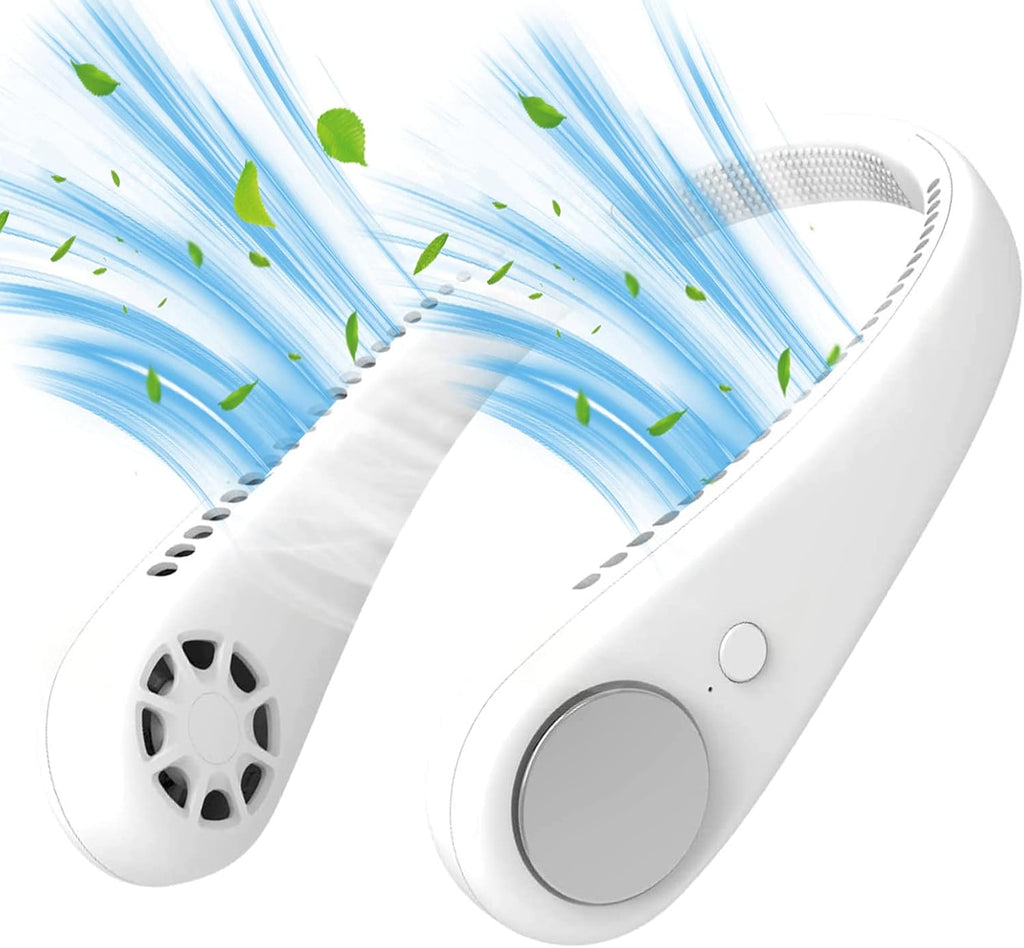 Portable Neck Fan, Wearable Bladeless Cooling Fan, 4000mAh Battery, Pack of 2 H466835