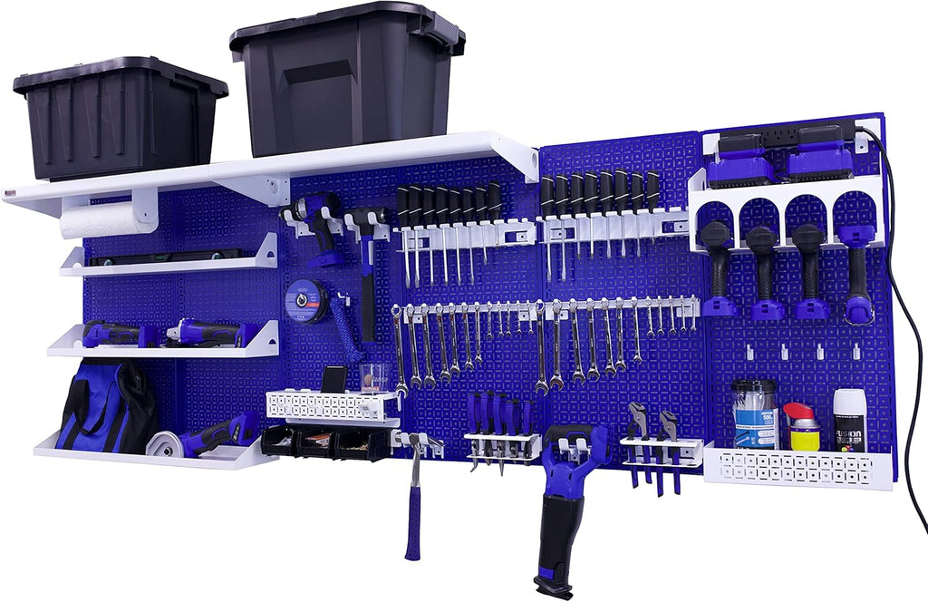 96" x 32" Metal Pegboard Wall Storage System W756387