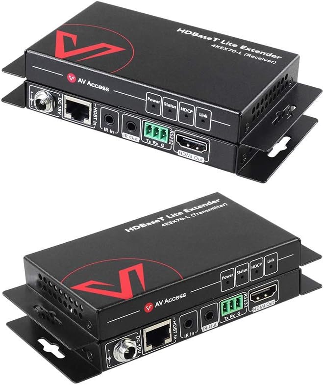 HDBaseT HDMI Extender Over Single Cat5e/6a/Cat7 Ethernet 4K@60Hz 130ft, PoE IR RS232 HDCP2.2, HDR, CEC, EDID N79961