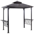 9' x 5' Hardtop BBQ Grill Gazebo with Polycarbonate Roof A347773