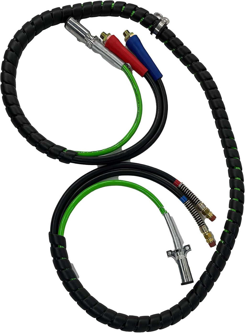 12ft 3 in 1 ABS & Power Air Line Hose Wrap 7 Way Electrical Cable with Handle Grip F8514