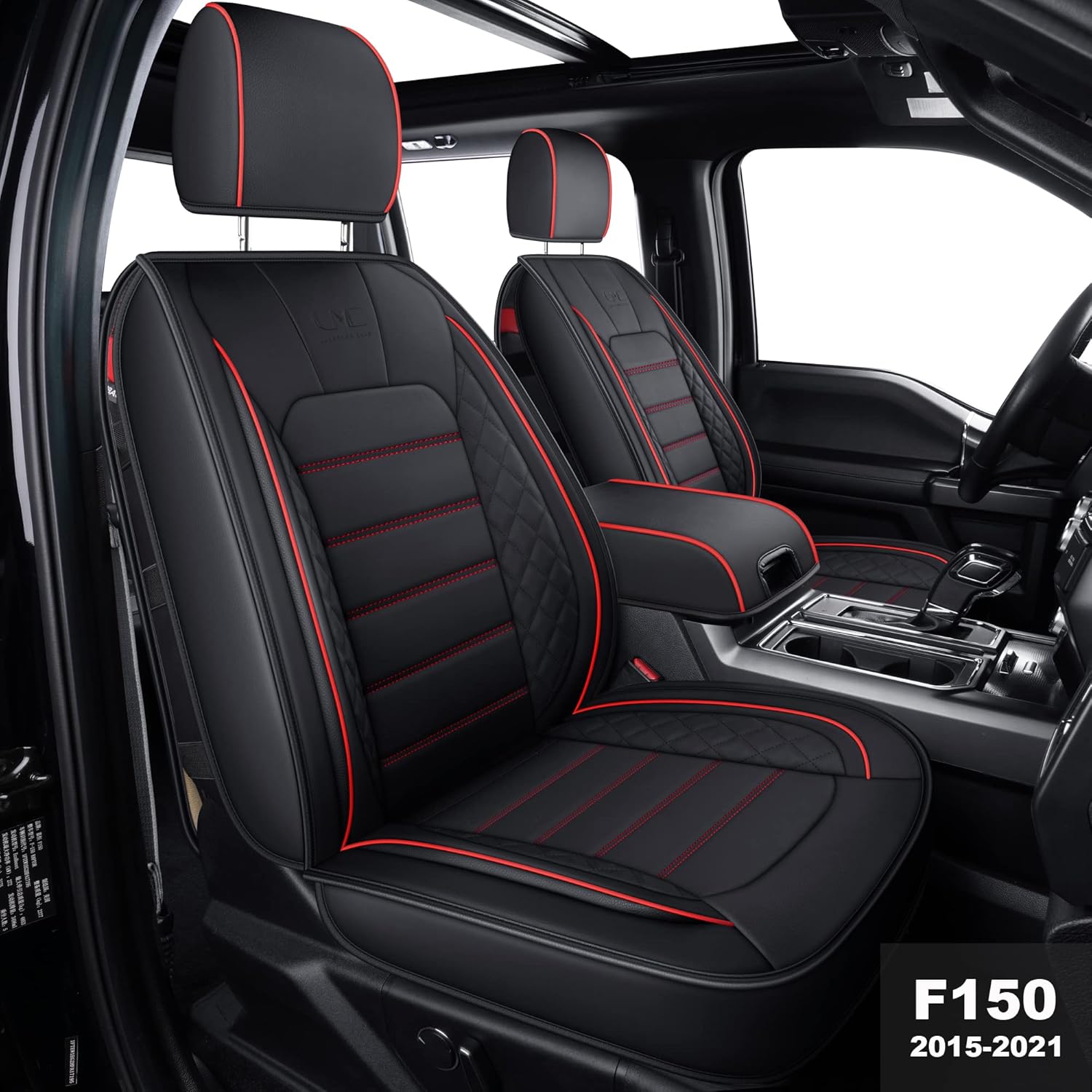 Black Waterproof Faux Leather Seat Covers O112677