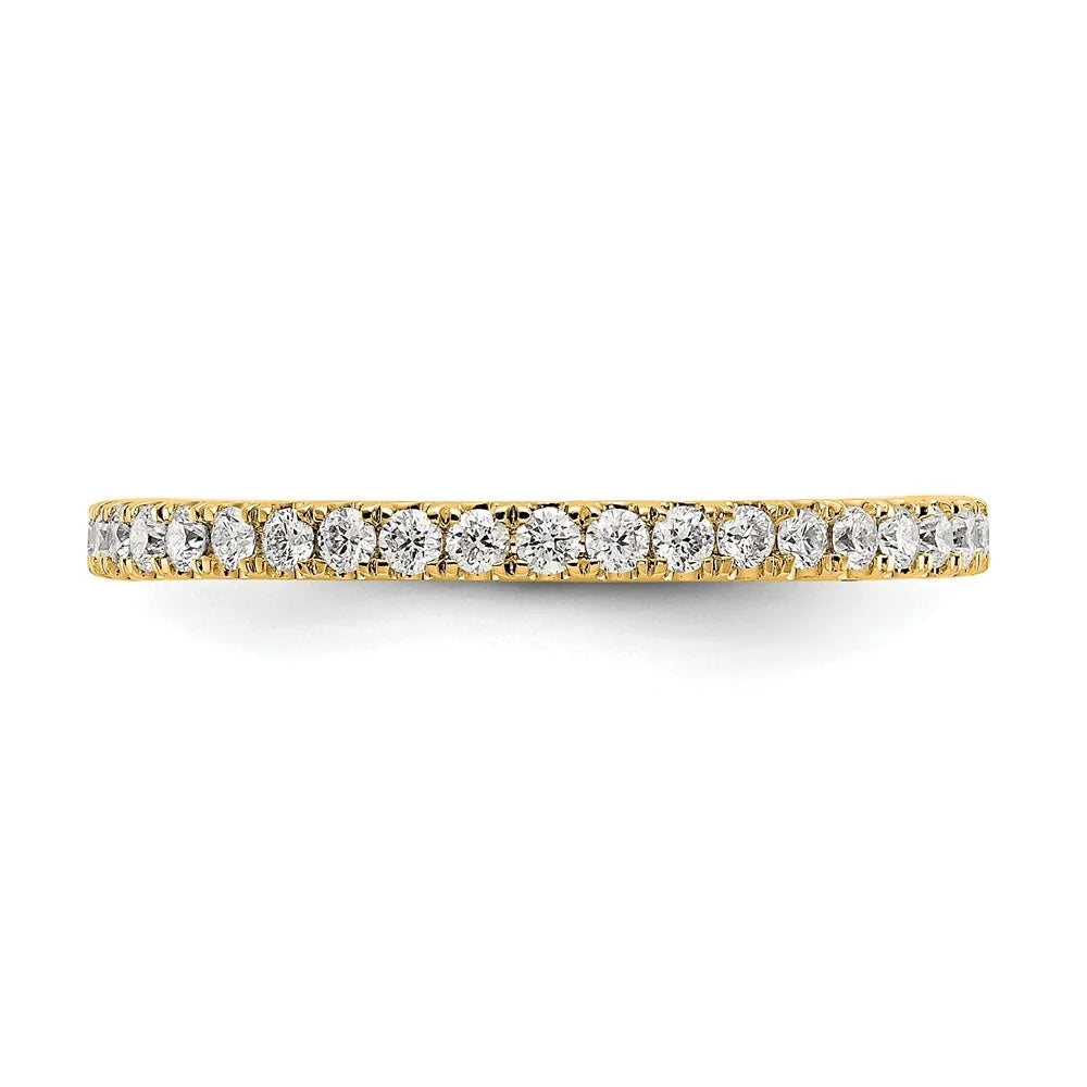 14k Yellow Gold 1/2 carat Lab Grown Diamond Eternity Ring C2710
