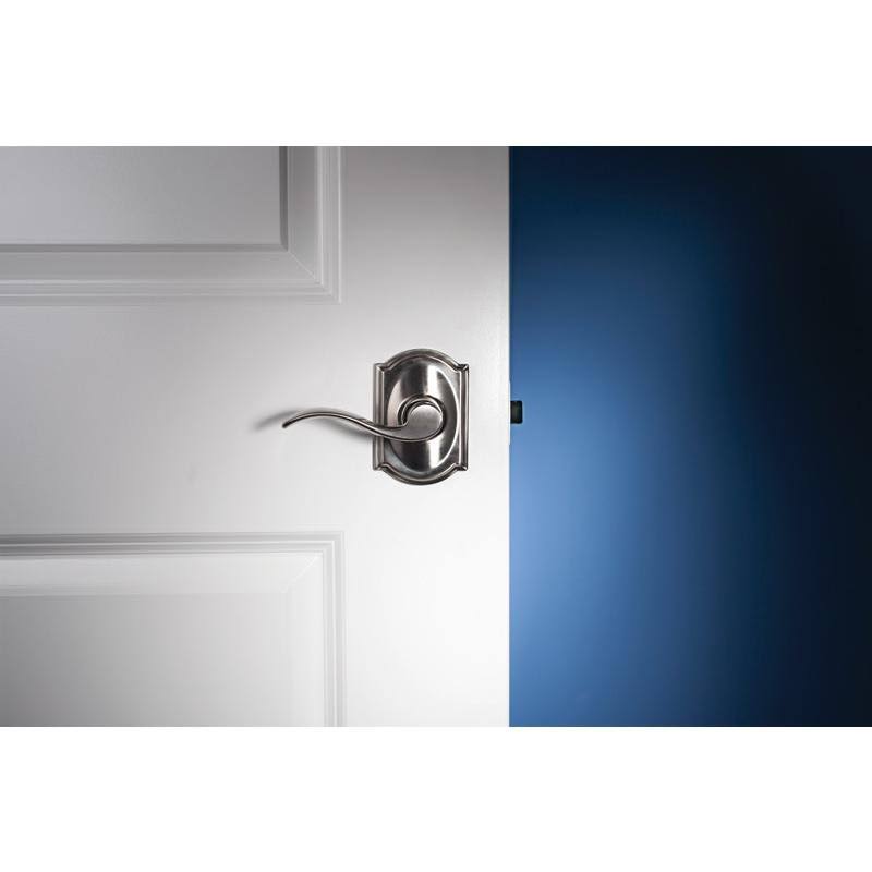Satin Nickel Single Cylinder Keyed Entry Door Lever Set S15733