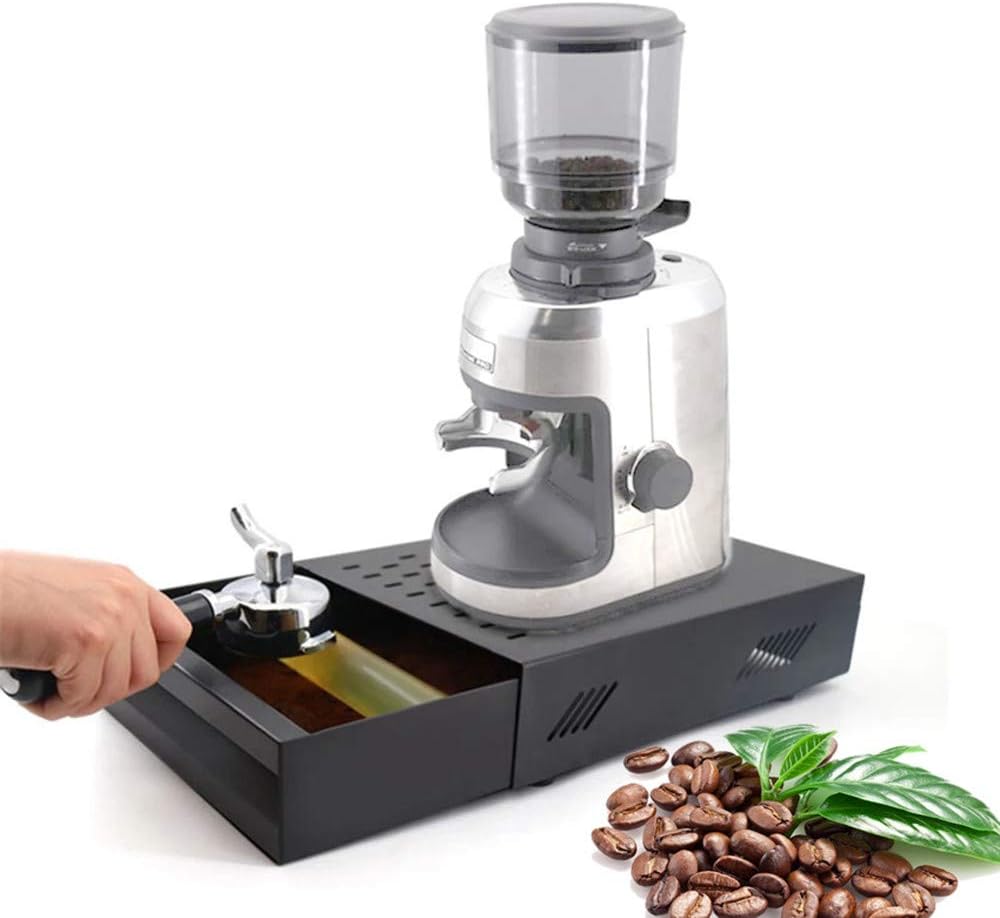 Espresso Coffee Knock Box Drawer Stainless Steel Large Size Black X19122