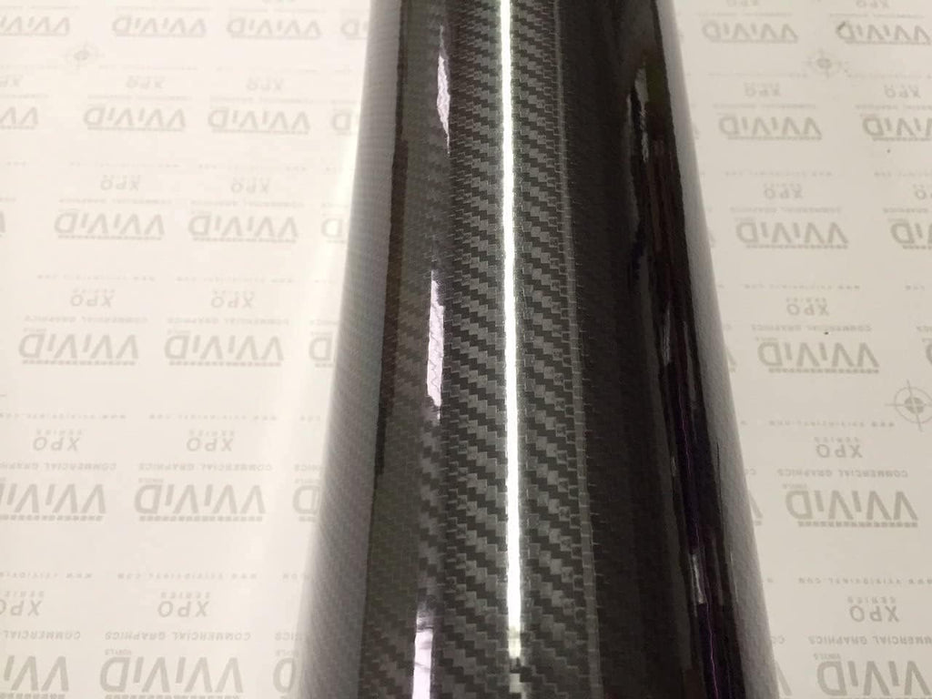 High Gloss Black Carbon Fiber Vinyl Car Wrap Film (2.75ft x 5ft) Pack of 2 S146