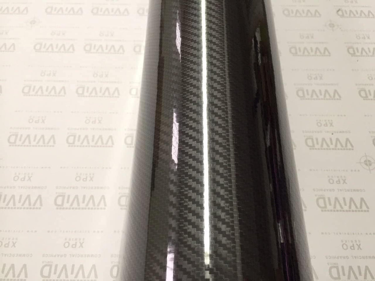 High Gloss Black Carbon Fiber Vinyl Car Wrap Film (2.75ft x 5ft) Pack of 2 S146