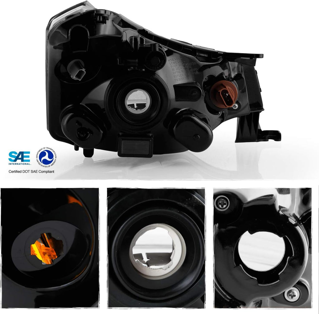 Black Factory Style Headlights Pair Y47143