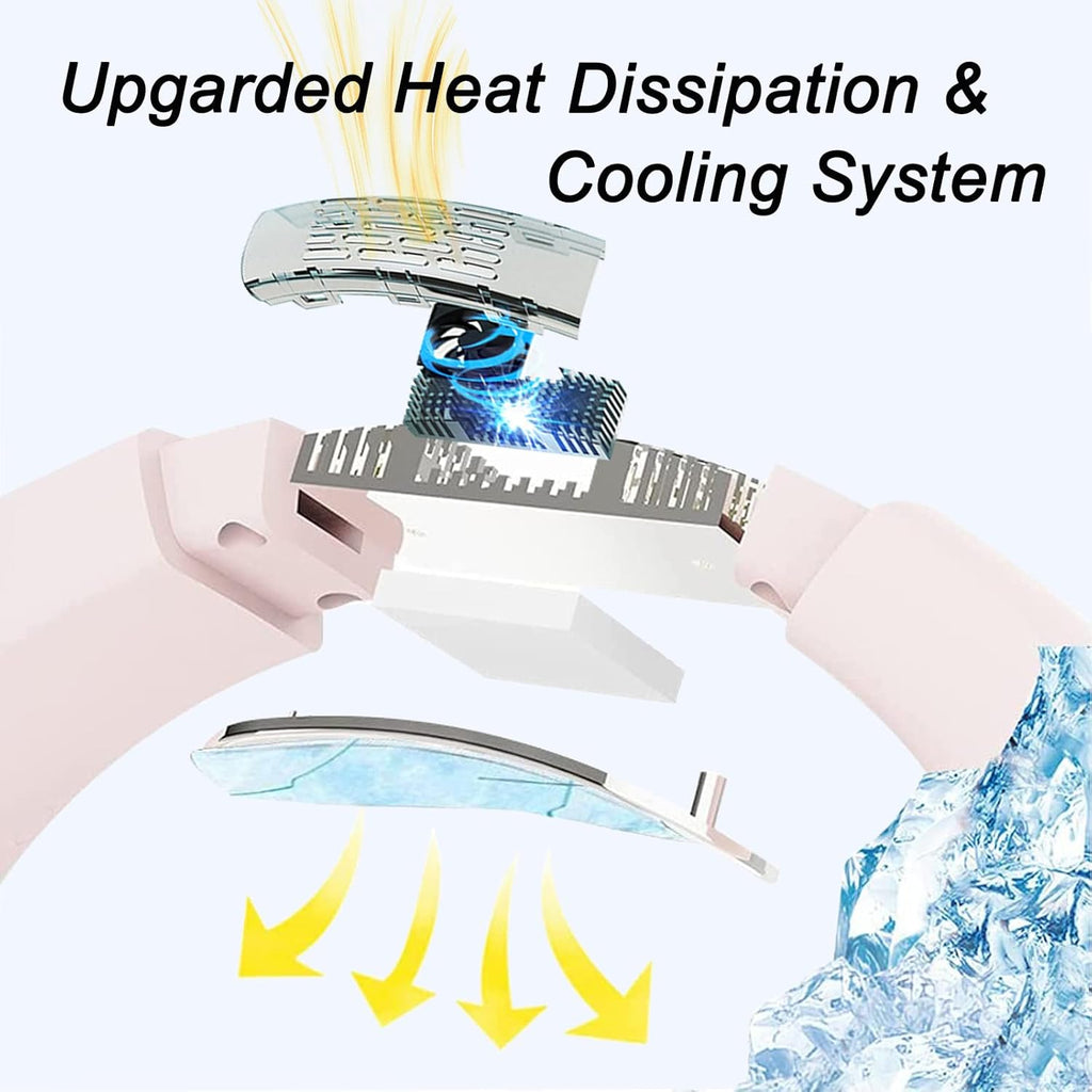 Portable Neck Fan, Wearable Bladeless Cooling Fan, 4000mAh Battery, Pack of 2 H466835