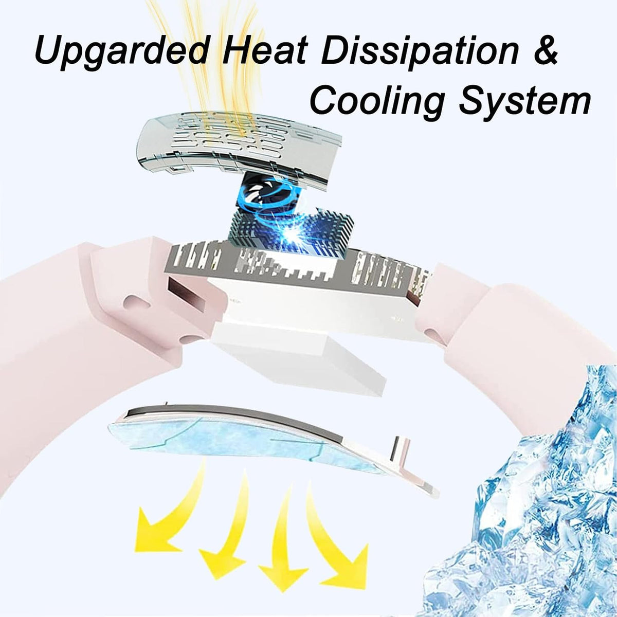 Portable Neck Fan, Wearable Bladeless Cooling Fan, 4000mAh Battery, Pack of 2 H466835