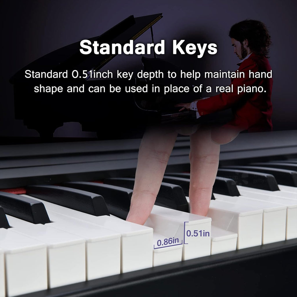 88 Key Digital Piano with Semi Weighted Keys and Sustain Pedal R501094