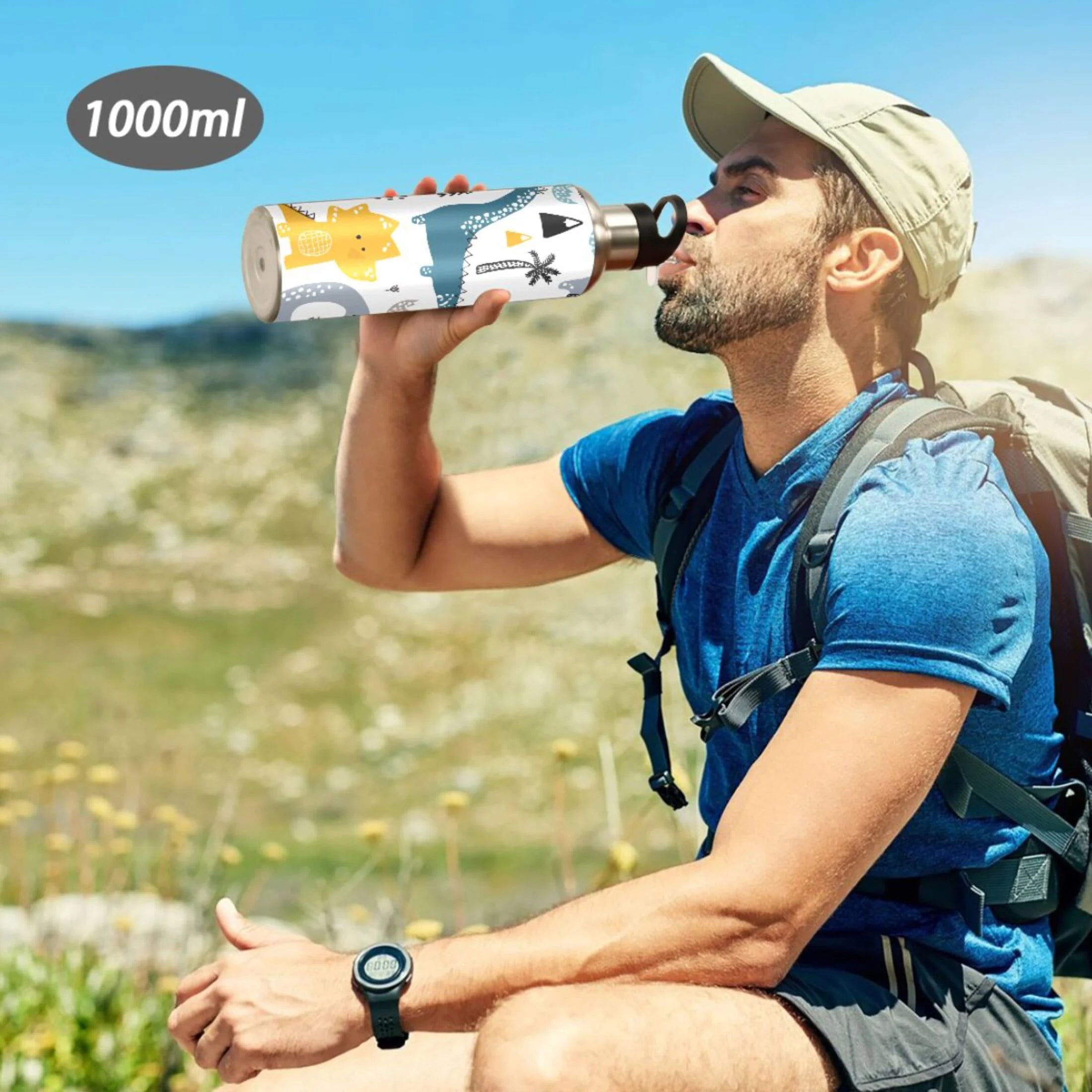 Stainless Steel Water Bottle with Straw Lid Vacuum Insulated 20 OZ Y499