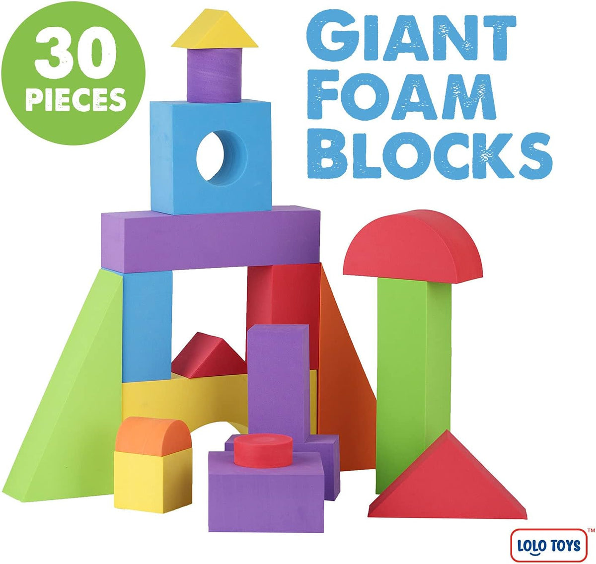 30 Piece Giant Jumbo Building Blocks for Toddlers J957