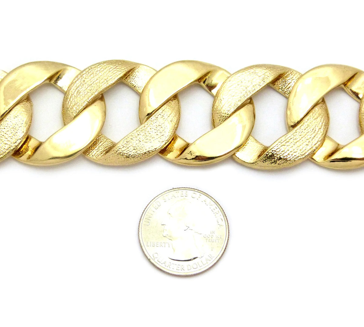 30mm 30" Cuban Link Chain Necklace, Gold-Tone T7751