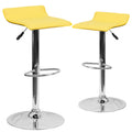 Purple Vinyl Adjustable Height Barstool with Chrome Base U71854