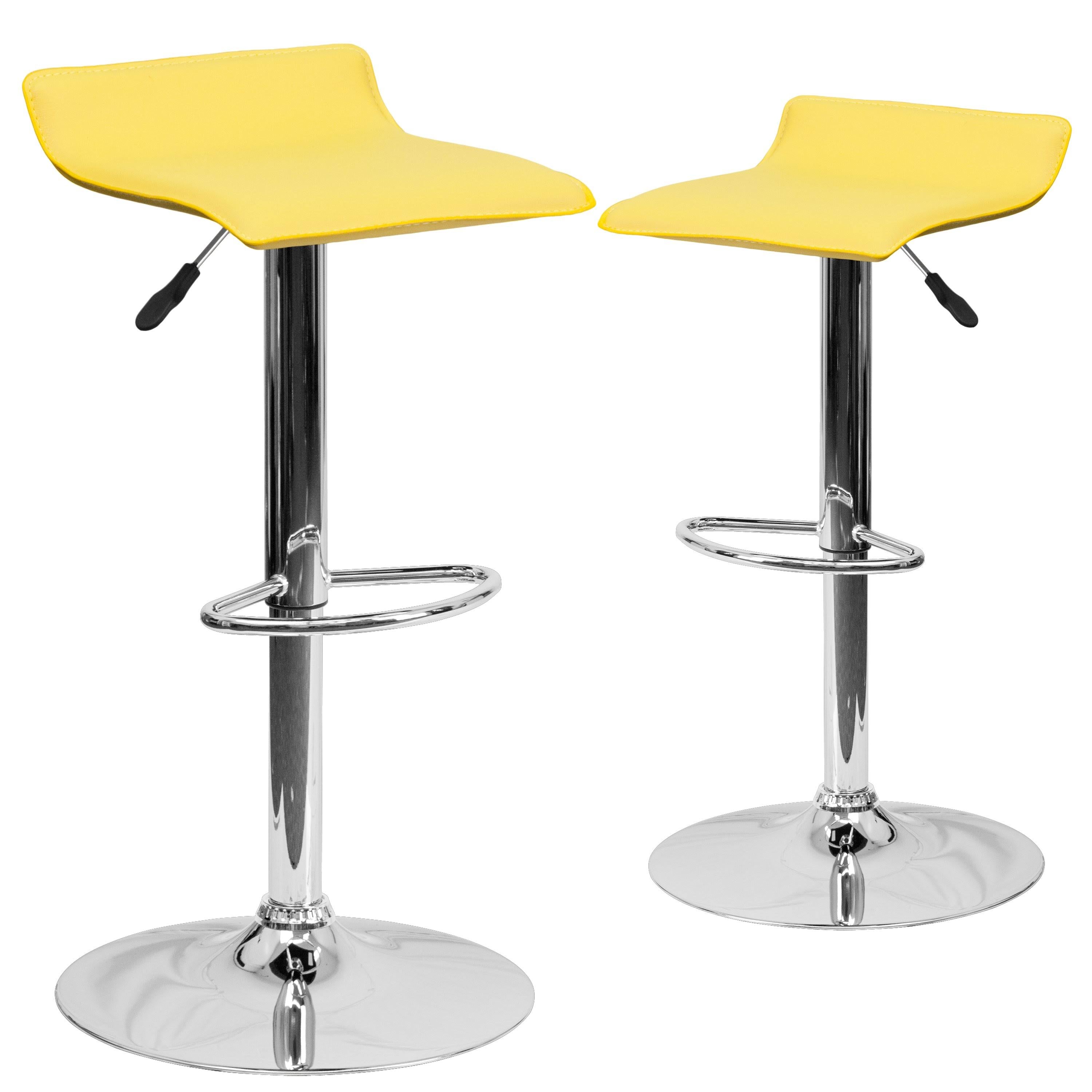 Purple Vinyl Adjustable Height Barstool with Chrome Base U71854