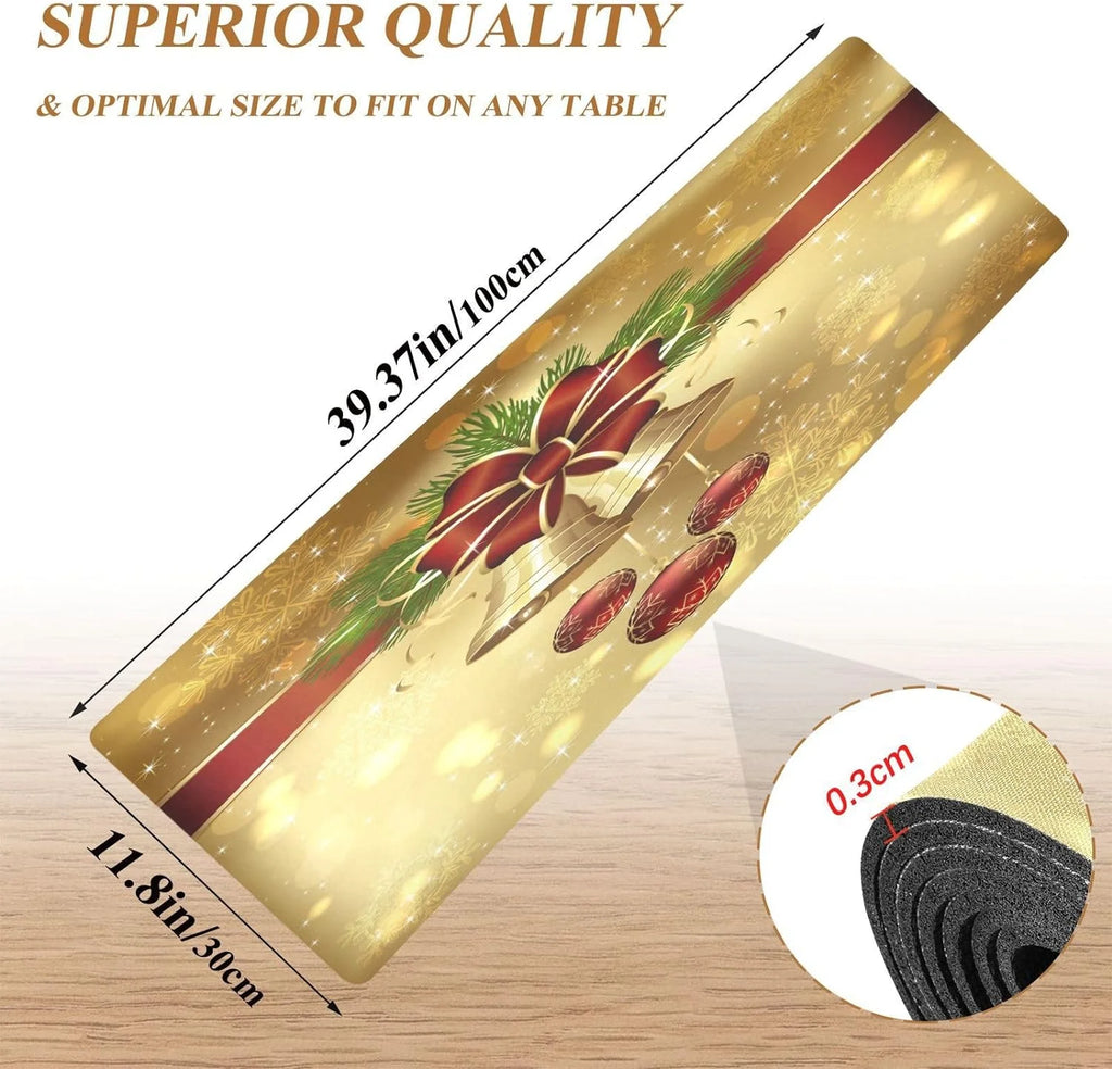 Red Bow Pot Holders Trivets Table Runner B91230