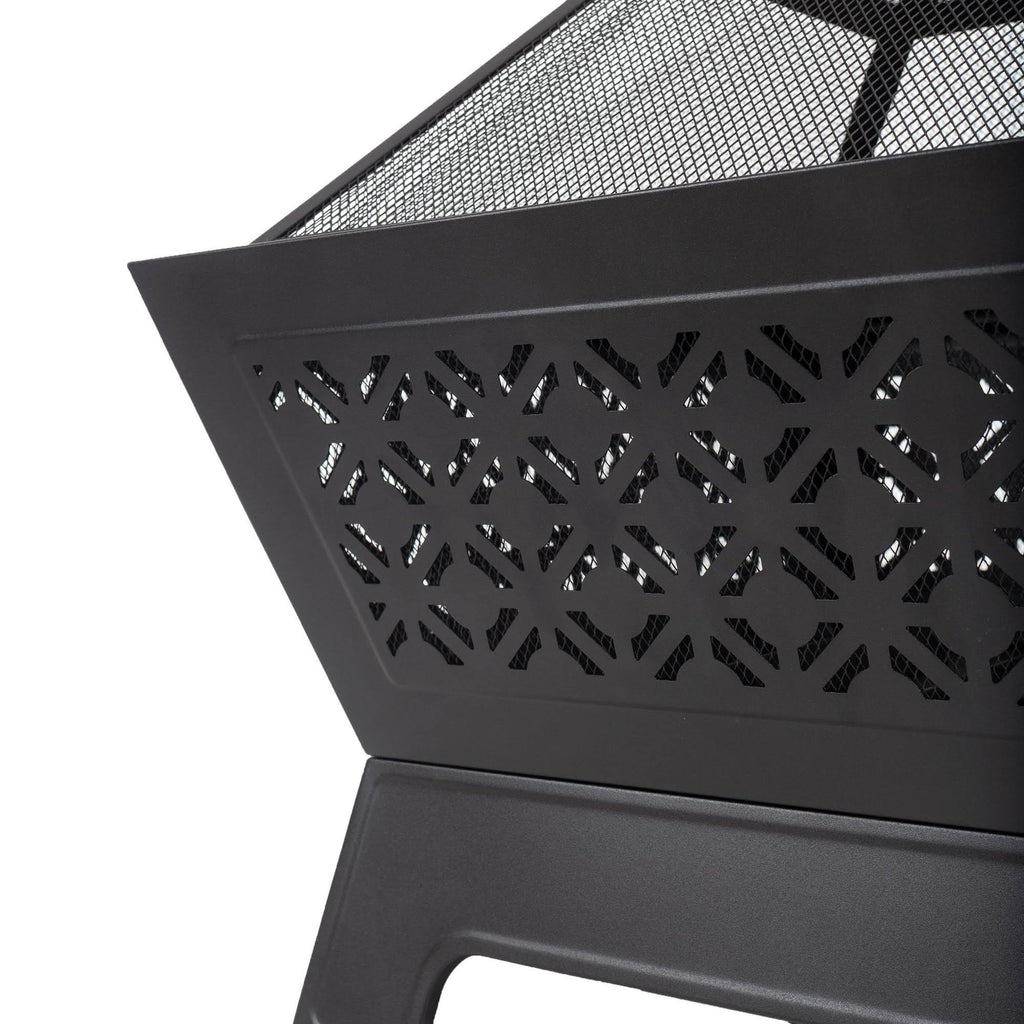 Square Wood Burning Fire Pit W32574