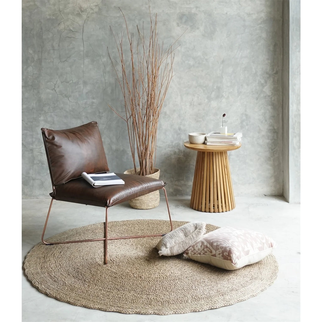 Dark Brown Leather Lounge Chair C2772
