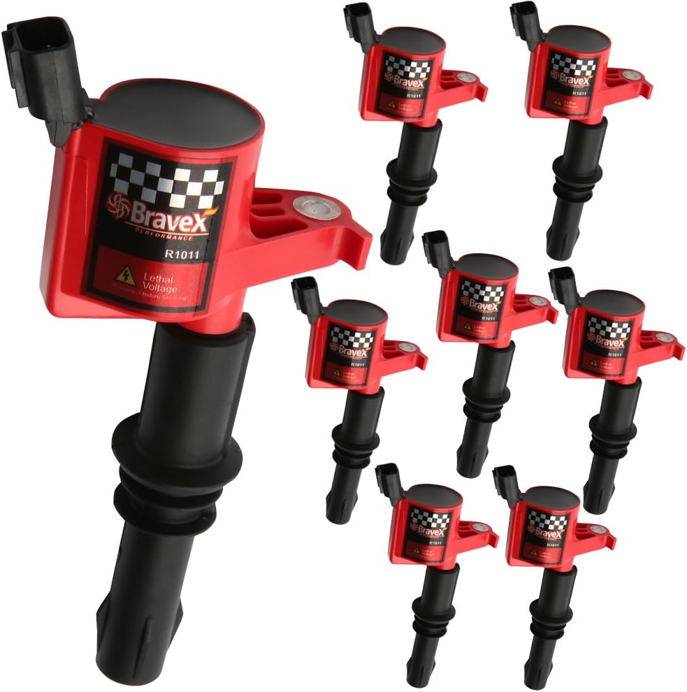 8 PACK Racing Coil for Ford F150 Lincoln Mercury V8 V10 4.6L 5.4L 6.8L H3133
