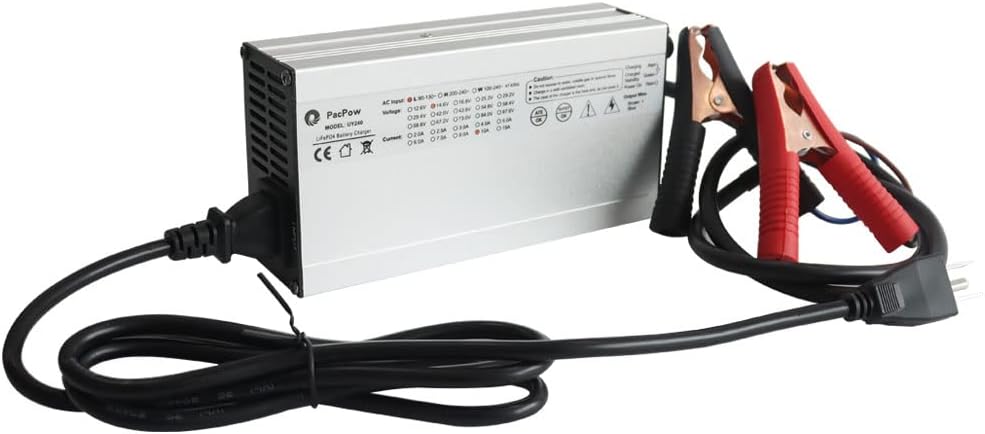 14.6V 10A AC/DC Battery Charger for 12.8V Lithium Iron Phosphate Battery, Pack of 2 N24089