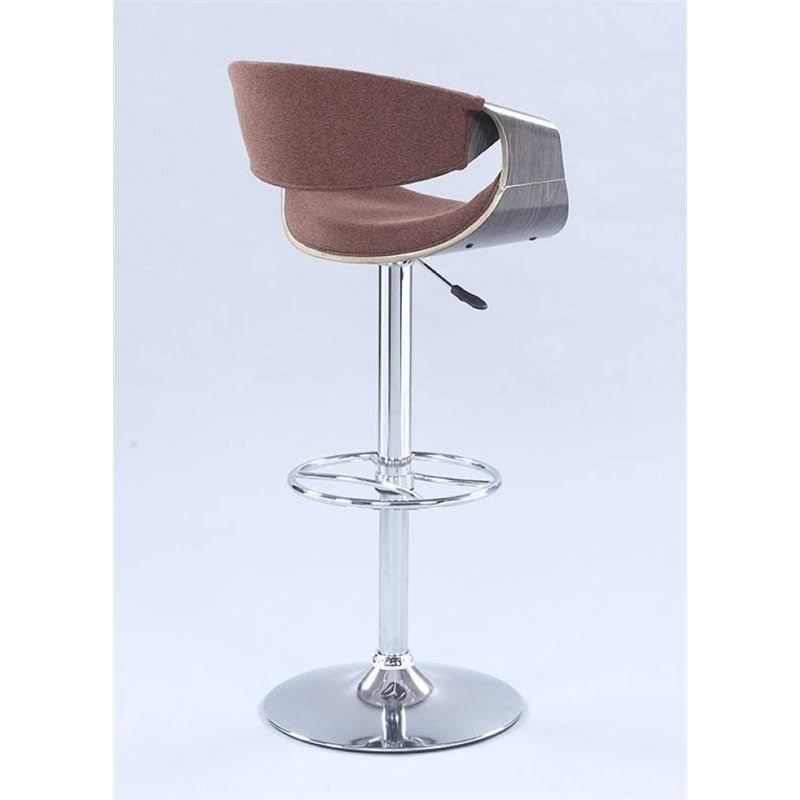 Brown Fabric Adjustable Saddle Seat Stool Q674806