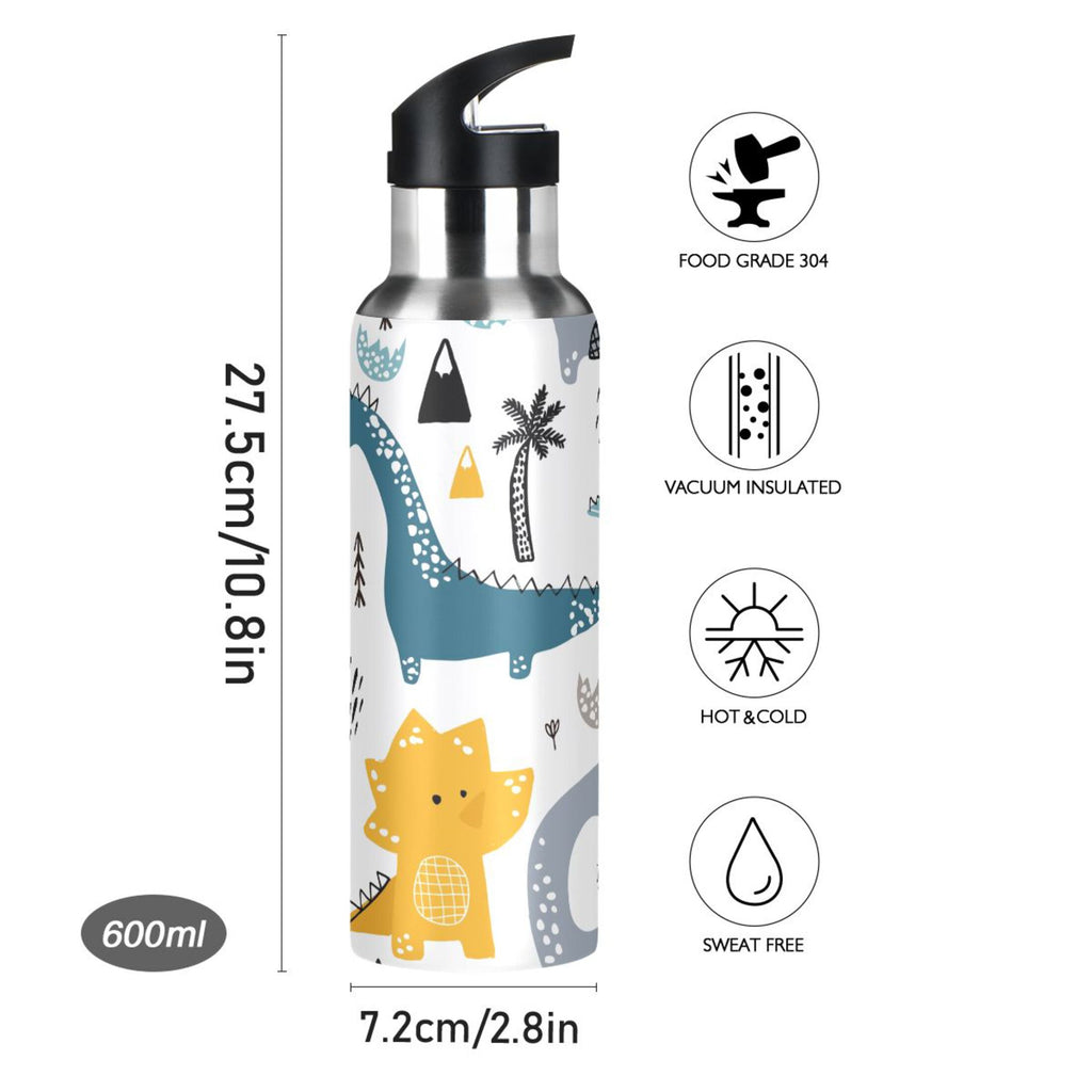 Stainless Steel Water Bottle with Straw Lid Vacuum Insulated 20 OZ Y499