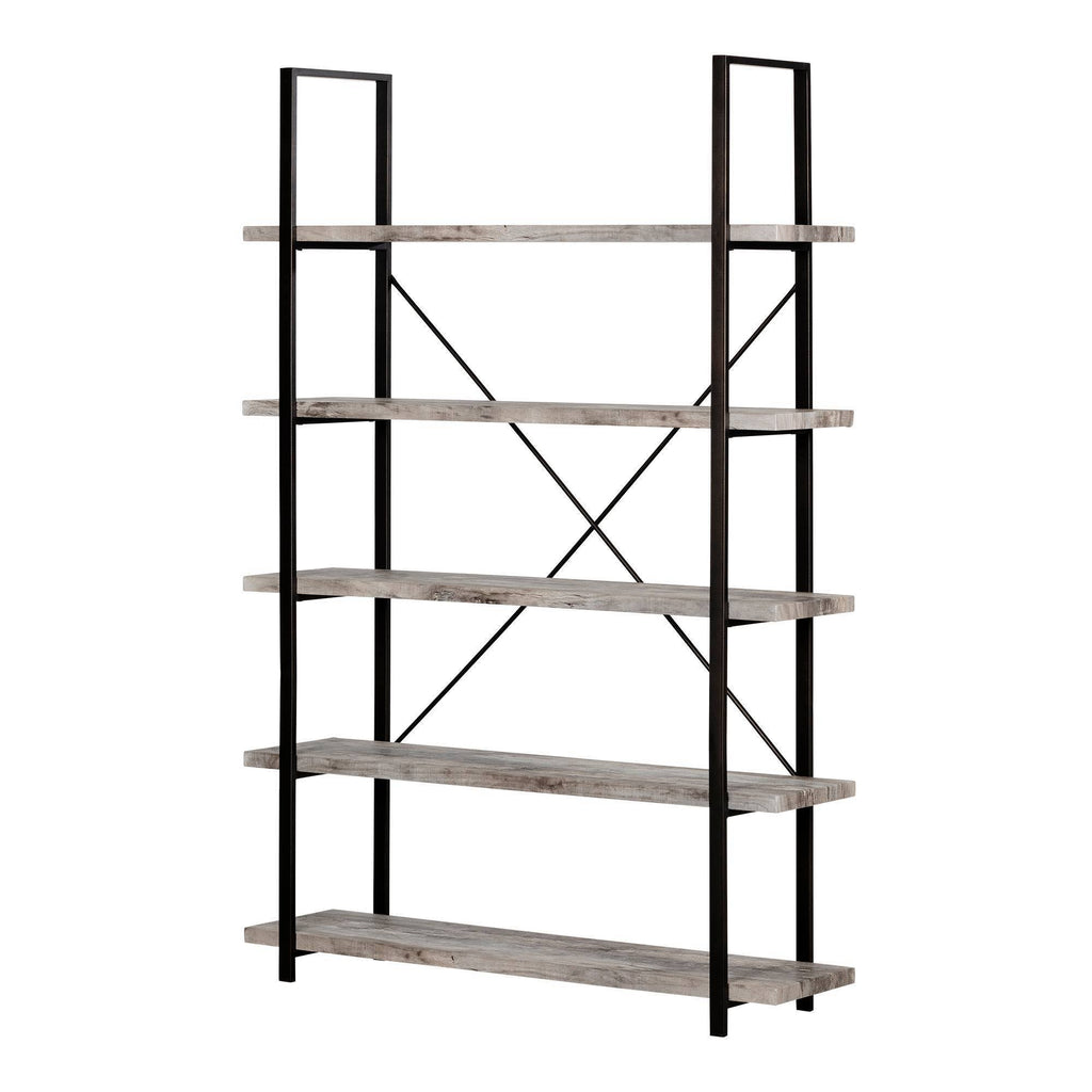 5-Shelf Shelving Unit Driftwood Gray R6065