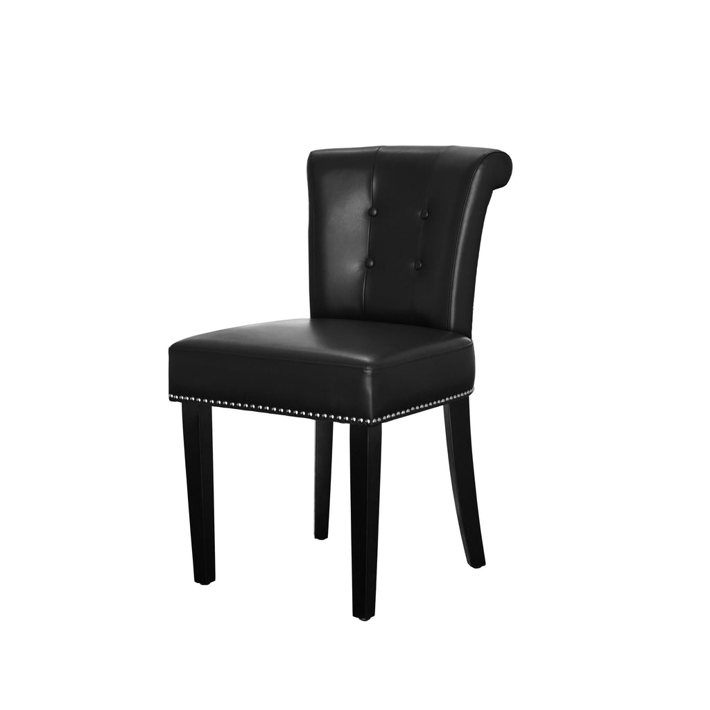 Faux Leather Dining Chair Set of 2 Grey O3948