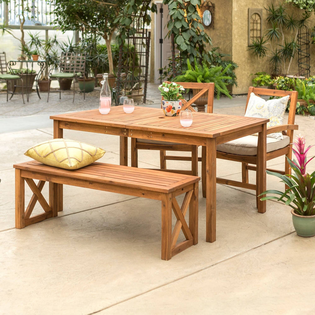 4-Piece Acacia Outdoor Dining Set U448