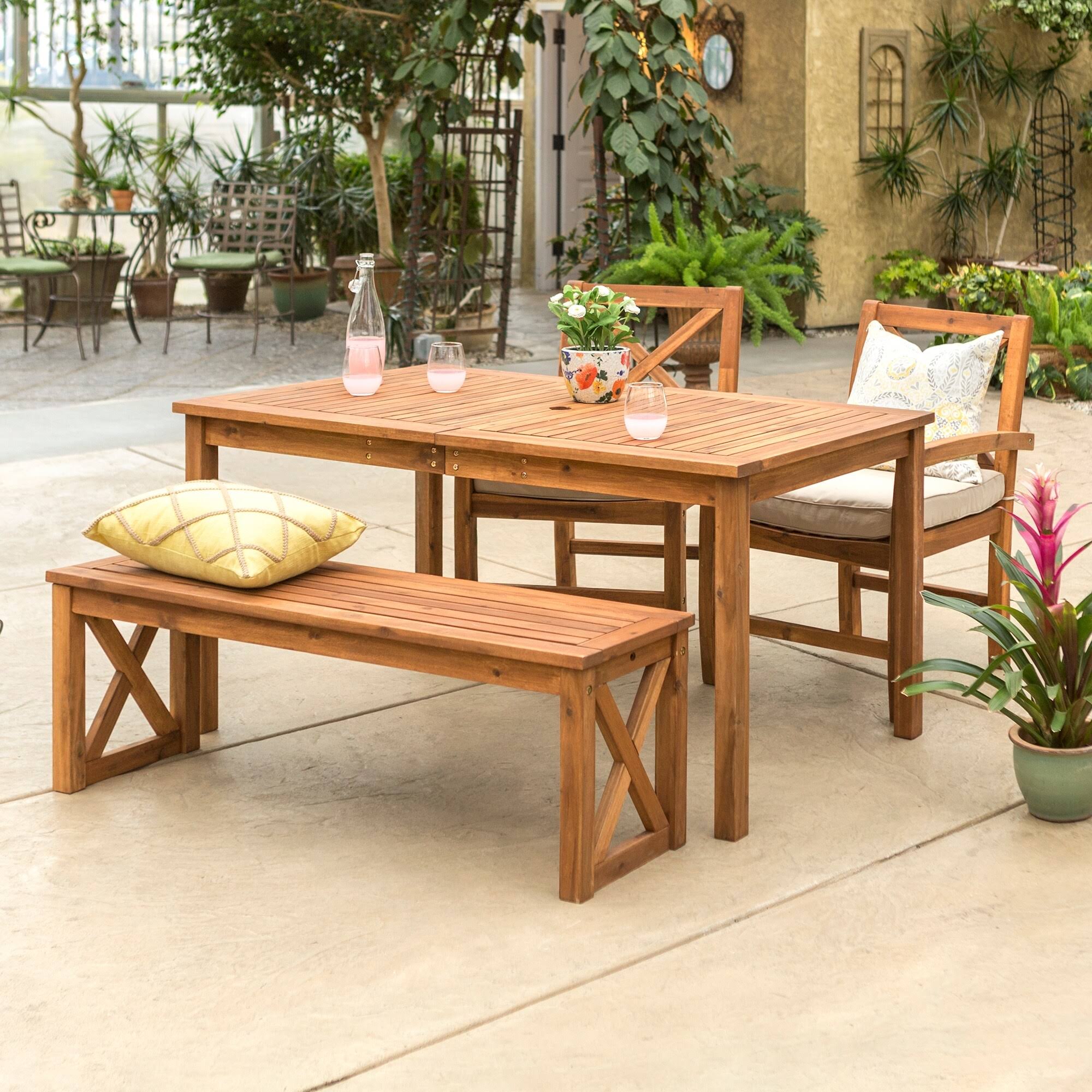 4-Piece Acacia Outdoor Dining Set U448