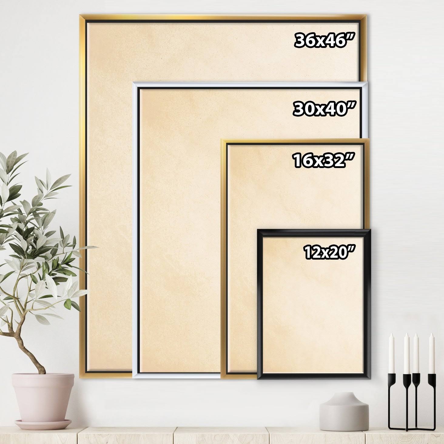 Metallic Gold Indigo II Framed Canvas, 30 inch x 40 inch, Blue P4730