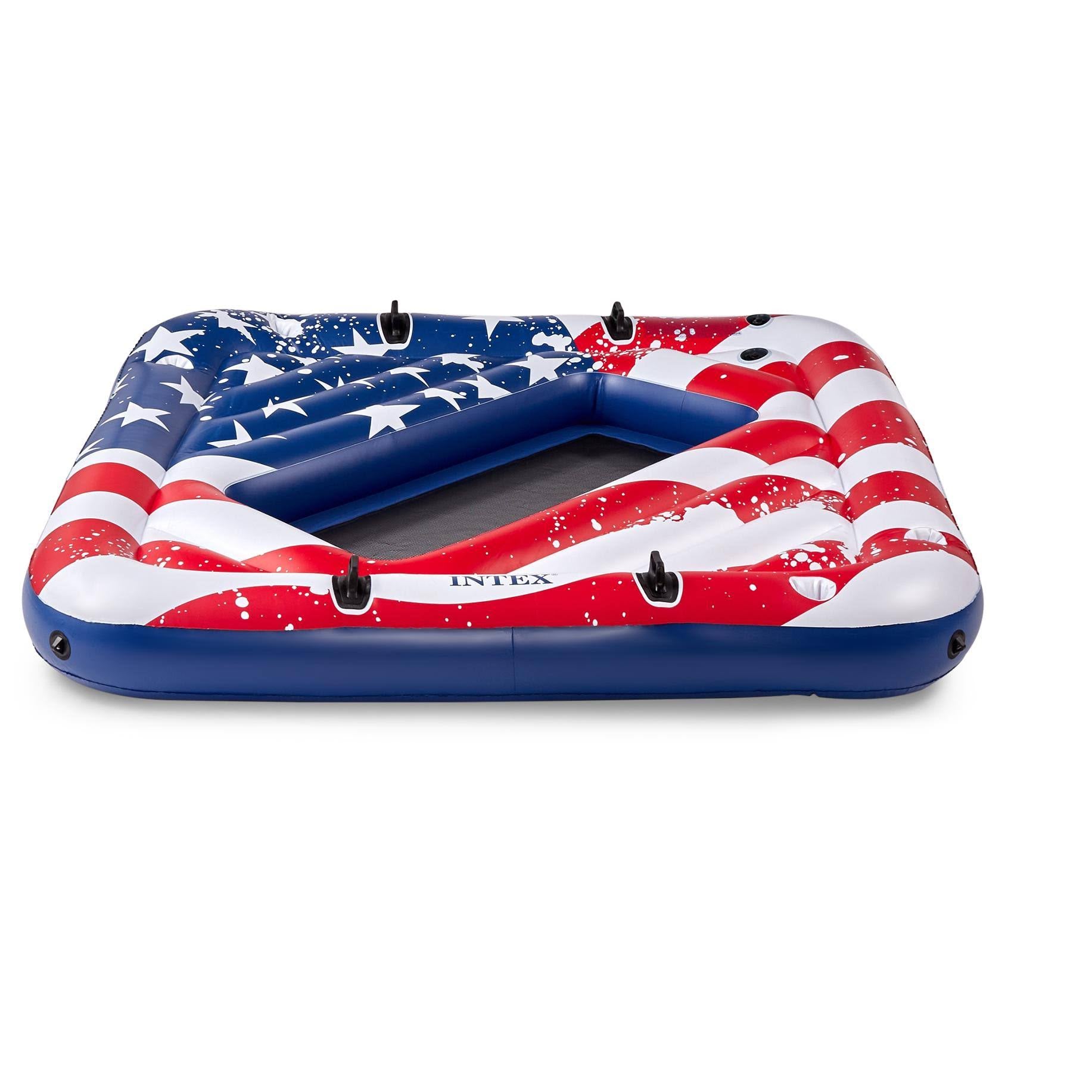 2 Person Party Island Pool Float with 72 Can Beverage Cooler N1596