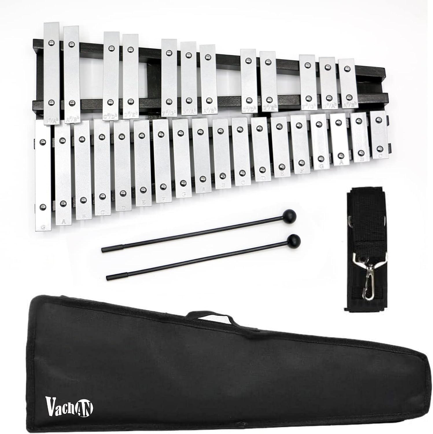 30 Notes Glockenspiel Kit Xylophone Bell with Carrying Bag Z491
