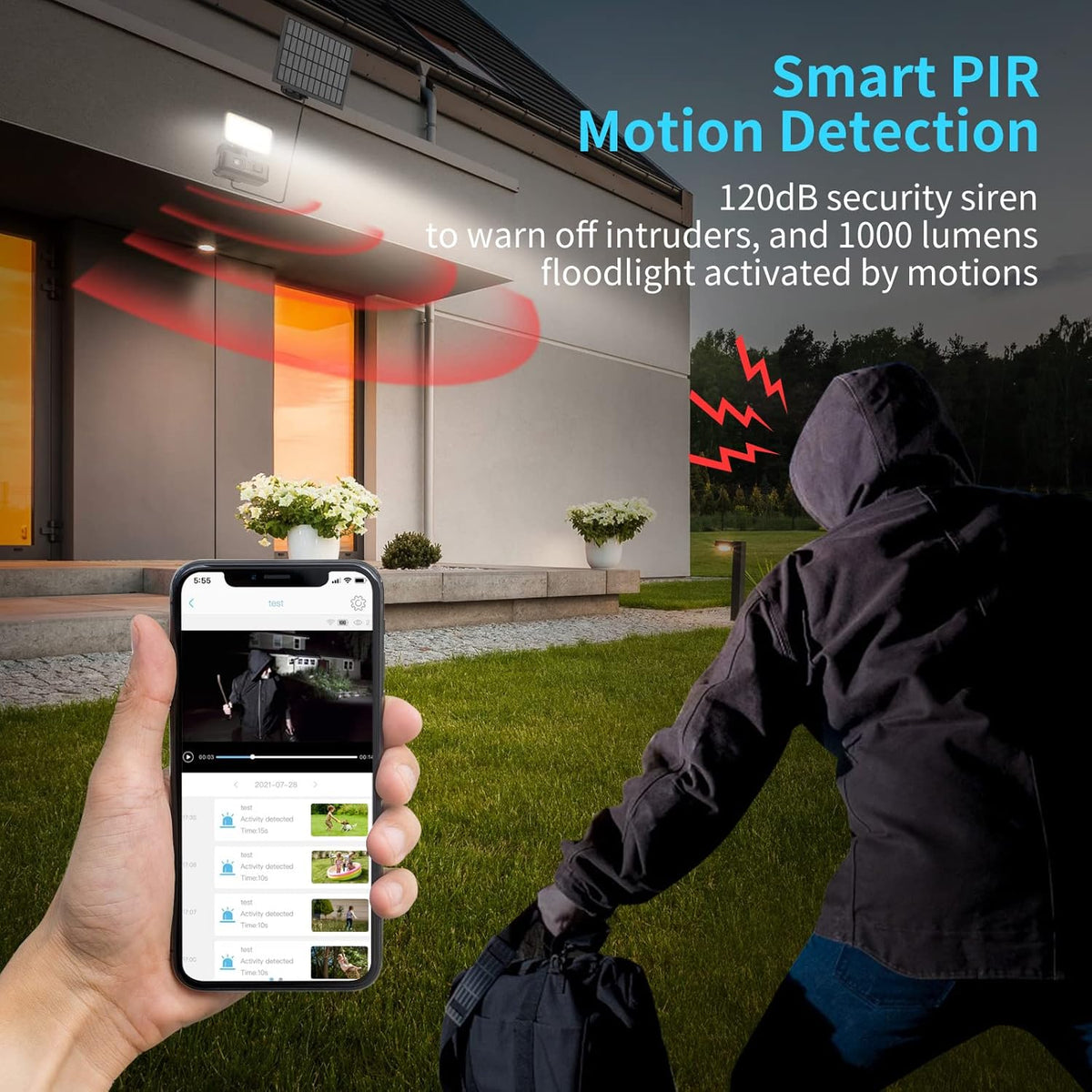 Outdoor Wireless Solar Battery Powered Security Camera with 2-Way Audio L222