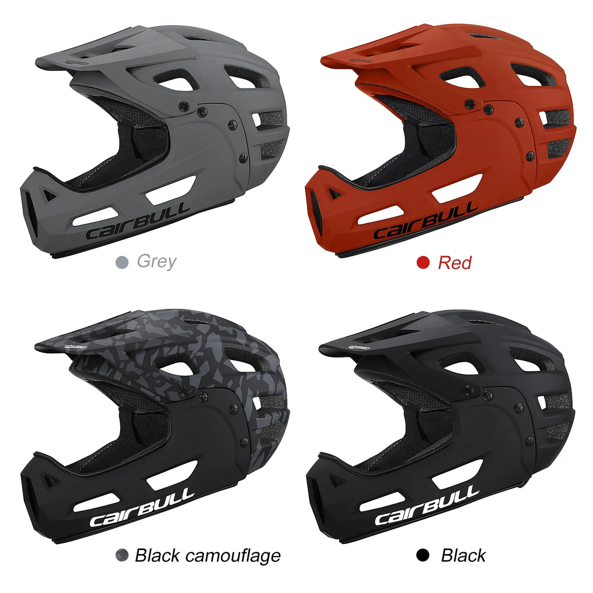 Full Face Bike Adult Cycling Helmet with Detachable Chin Guard and Visor Y1522