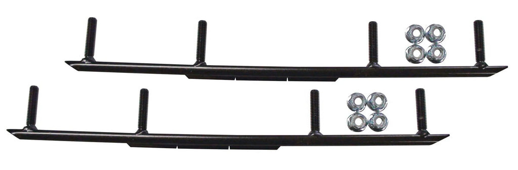 Orange Snowmobile Skis with 8" Round Bars Complete Kit X41131