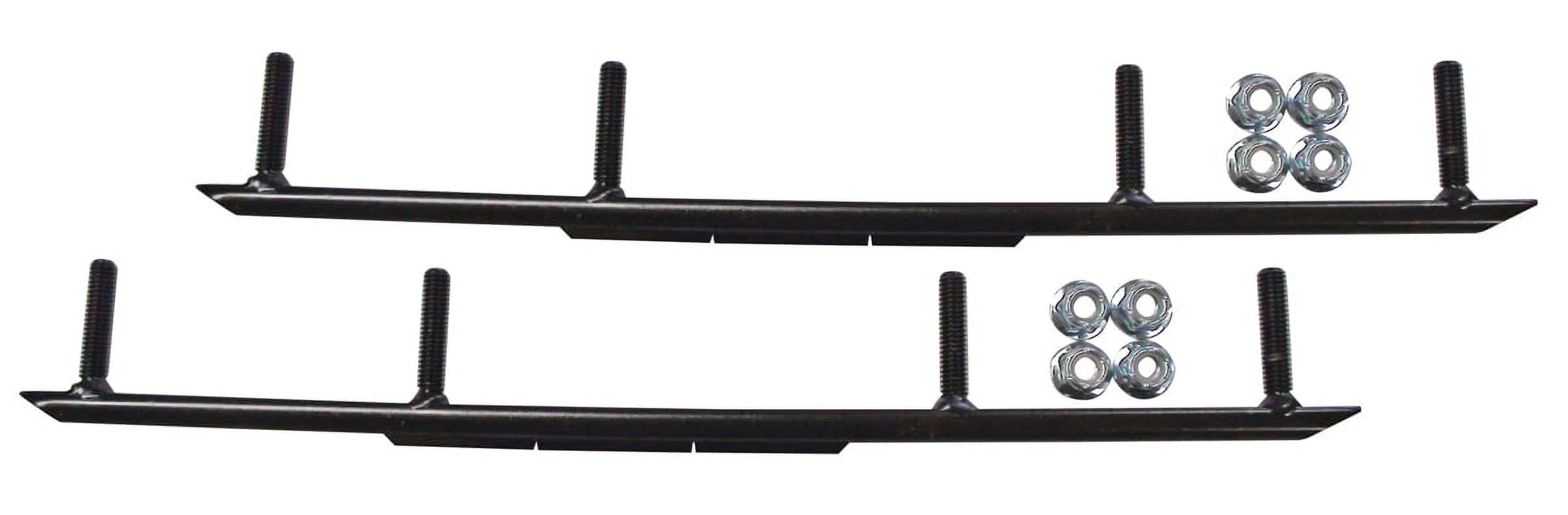 Orange Snowmobile Skis with 8" Round Bars Complete Kit X41131