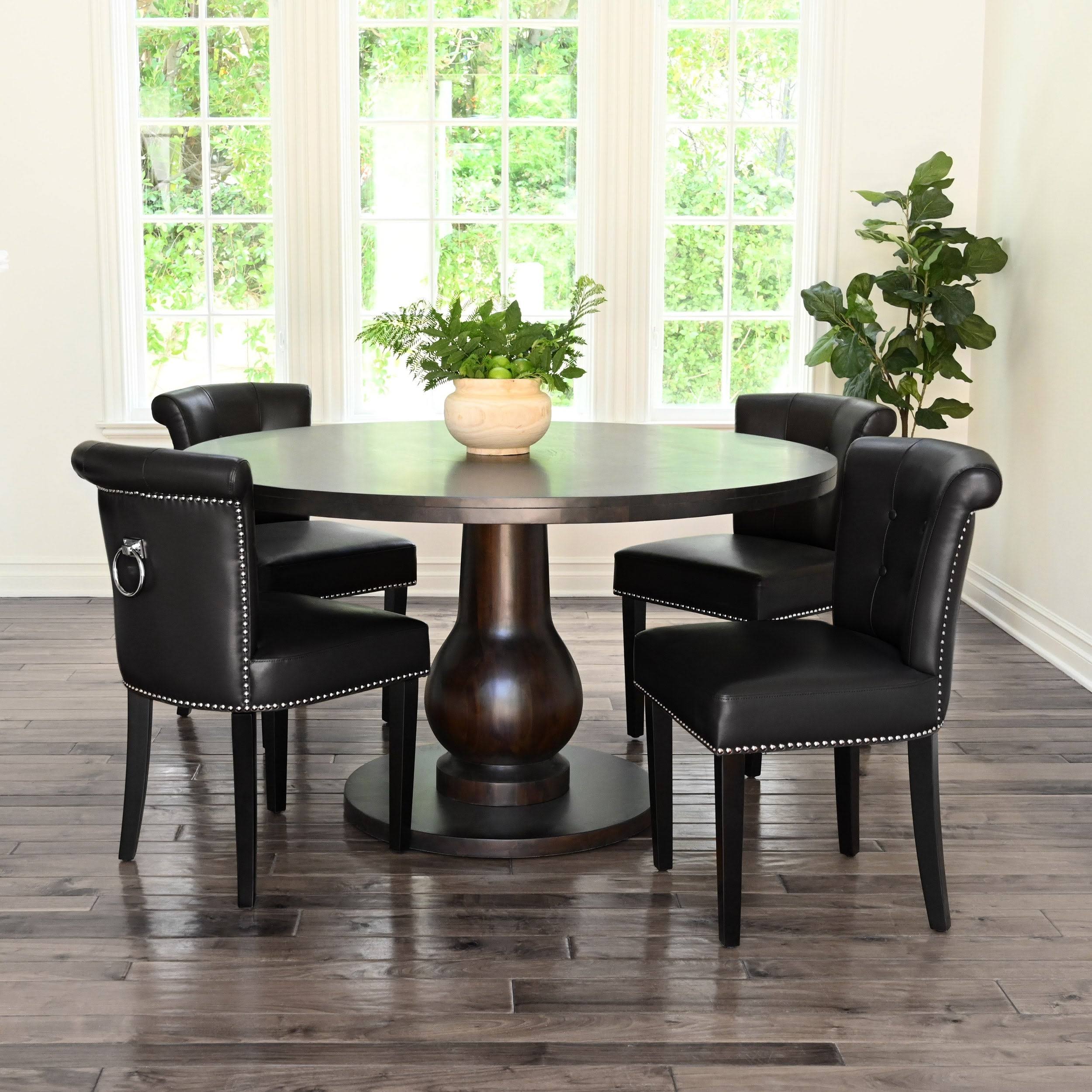 Faux Leather Dining Chair Set of 2 Grey O3948