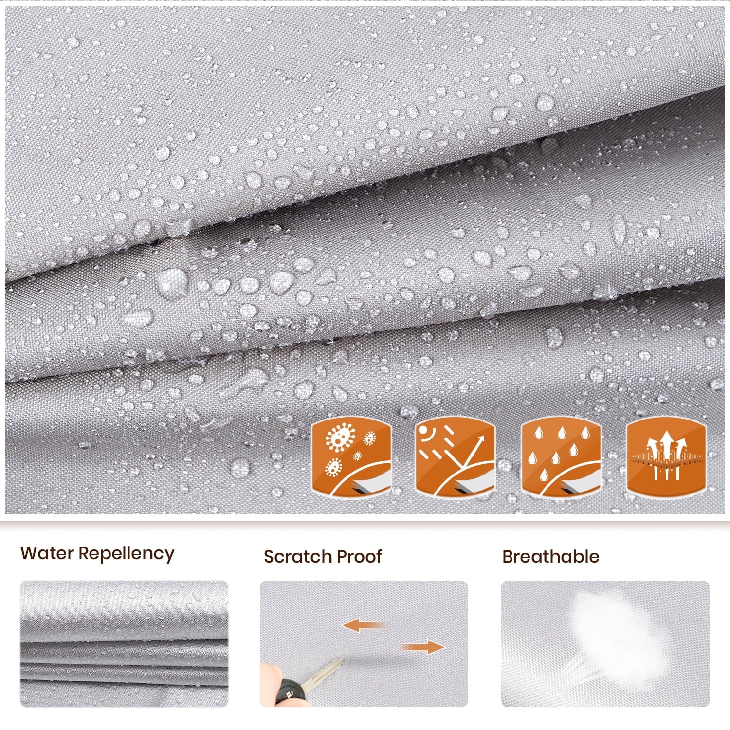 Silver Pop Up Camper Cover with Storage Bag Fits 16'-18' R4449