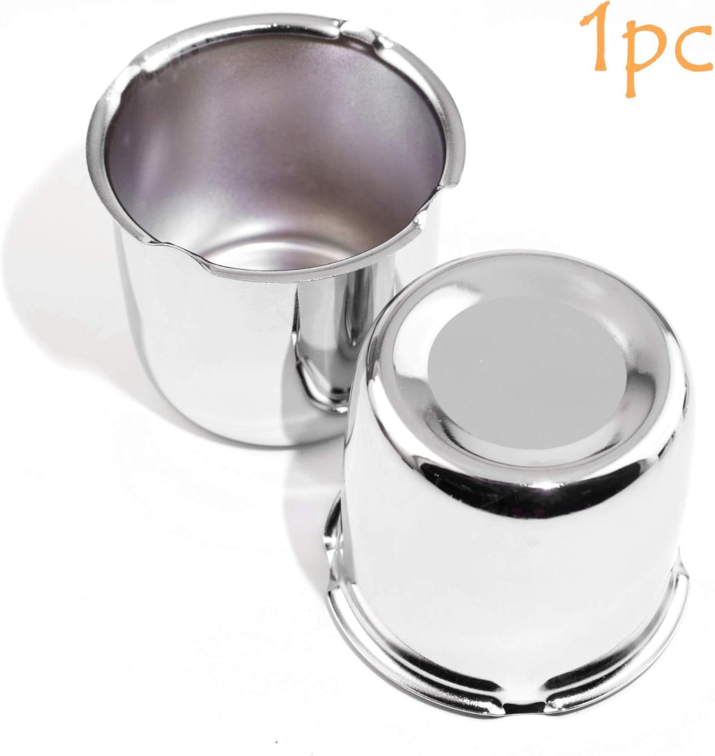 4pcs Chrome Silver Push Through Wheel Center Caps for 4.25 Center Bore Trailer Wheel Rim Q1096