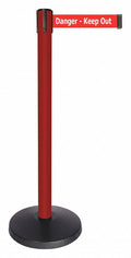 Queueway Barrier Post with Keep Out Belt S61238