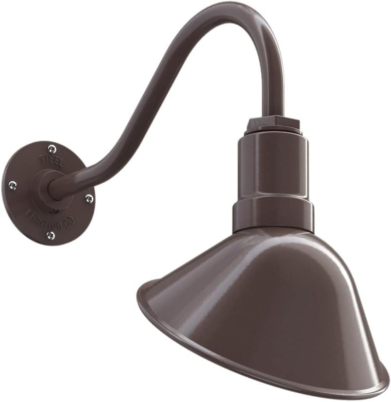 Galvanized Exterior 9 inch Dome 11 inch Gooseneck Store Sign Light X684405